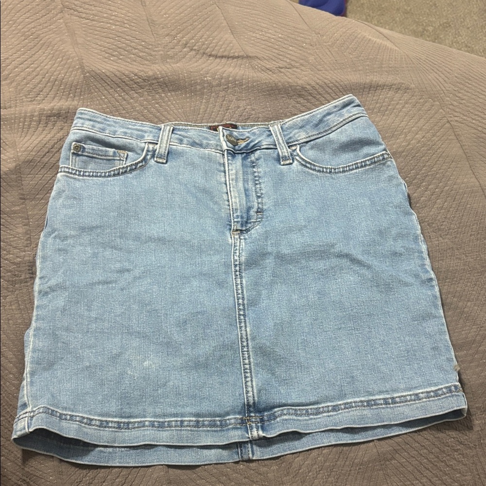 Lee Light Blue Denim Mini Skirt